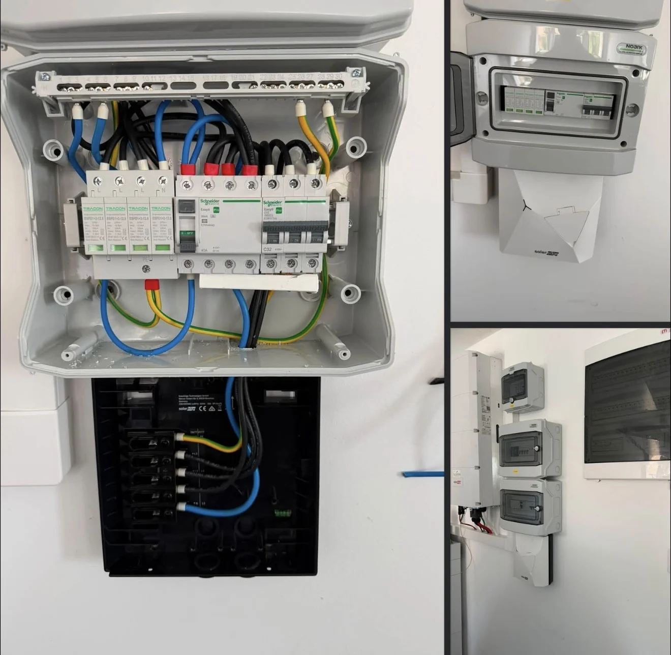 Rendezett elektromos elosztótábla